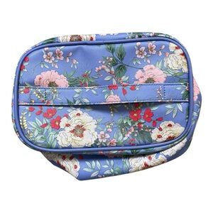 Periwinkle Floral Flower Pattern Yumi Kim Makeup Train Case Cosmetic Bag